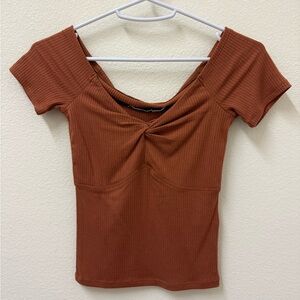 NWT Abercrombie Rust Brown Top